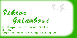 viktor galambosi business card